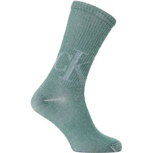(One Size, Dark Green/White) Calvin Klein Unisex Adult Monogram Crew Socks (One Size, Dark Green/White) Calvin Klein Unisex Adult Monogram Crew Socks
