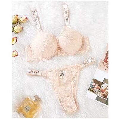 Unbranded (Pink, 85C) Sexy Lingerie Comfort Women Set Push Up Bra Victoria's Secret Linger Unbranded (Pink, 85C) Sexy Lingerie Comfort Women Set Push Up Bra Victoria's Secret Linger
