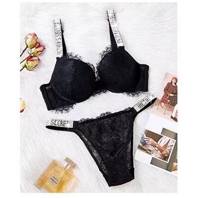Unbranded (Black, 75B) Sexy Lingerie Comfort Women Set Push Up Bra Victoria's Secret Linge Unbranded (Black, 75B) Sexy Lingerie Comfort Women Set Push Up Bra Victoria's Secret Linge