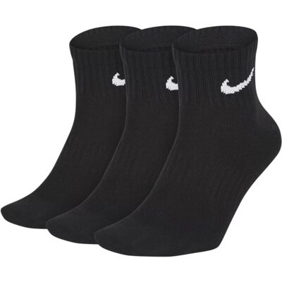 (Black, UK 8-11) Nike SX7677 Mens Ankle Socks Lightweight Everyday Cushioned Low (Black, UK 8-11) Nike SX7677 Mens Ankle Socks Lightweight Everyday Cushioned Low
