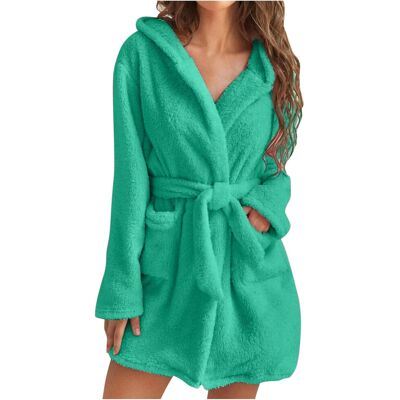 Unbranded (XXL, 001* Mint Green) Women's Robes Fleece Plush Soft Fluffy Fuzzy Cozy Warm Li Unbranded (XXL, 001* Mint Green) Women's Robes Fleece Plush Soft Fluffy Fuzzy Cozy Warm Li