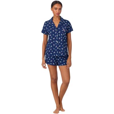 Ralph Lauren Womens/Ladies Floral Notch Neck Short Pyjama Set Ralph Lauren Womens/Ladies Floral Notch Neck Short Pyjama Set