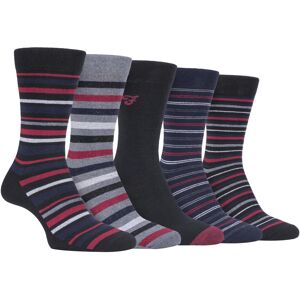 (6-11 UK, Black Berry (Striped)) FARAH - 5 Pack Mens Classic Patterned Office Co (6-11 UK, Black Berry (Striped)) FARAH - 5 Pack Mens Classic Patterned Office Co