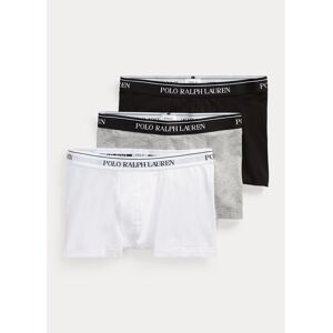 (M) Polo Ralph Lauren Classic Boxer Trunks 3-Pack ( White/Heather/Black ) (M) Polo Ralph Lauren Classic Boxer Trunks 3-Pack ( White/Heather/Black )