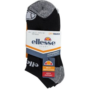 (Black and Grey, UK 7-11) ELLESSE Mens Low Cut Socks 3 Pack (Black and Grey, UK 7-11) ELLESSE Mens Low Cut Socks 3 Pack