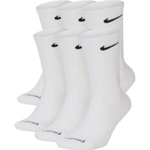 (White, Large) Nike Everyday Plus Cushioned Crew Socks 6 Pairs (White, Large) Nike Everyday Plus Cushioned Crew Socks 6 Pairs