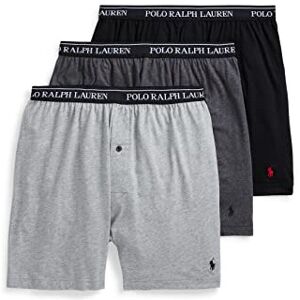 POLO RALPH LAUREN Classic Fit w/Wicking 3-Pack Knit Boxers Andover Heather/Madis POLO RALPH LAUREN Classic Fit w/Wicking 3-Pack Knit Boxers Andover Heather/Madis