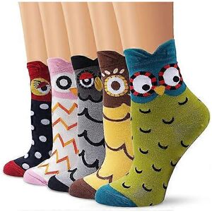 Unbranded (As show, One size) 10 Pairs Cotton Thermal Socks Unisex Adult Socks (5 Owl) - M Unbranded (As show, One size) 10 Pairs Cotton Thermal Socks Unisex Adult Socks (5 Owl) - M