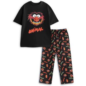 (Large) Disney Short Sleeve Long Leg Pyjama Set (Mens Black) (Large) Disney Short Sleeve Long Leg Pyjama Set (Mens Black)