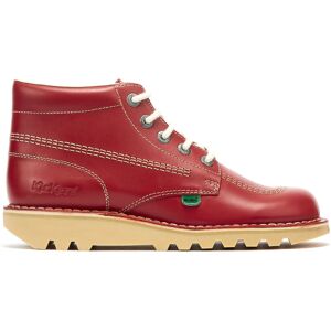 (UK 8) Kickers Kick Hi Mens Red Leather Boots (UK 8) Kickers Kick Hi Mens Red Leather Boots