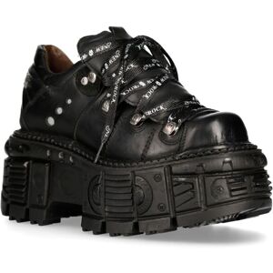(41) New Rock M-TANK120N Unisex Blk Leather Metal Shoes (41) New Rock M-TANK120N Unisex Blk Leather Metal Shoes