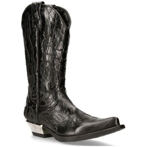 (44) NEW ROCK M-7921-S1 BLACK Leathr Biker Cowboy Shoes (44) NEW ROCK M-7921-S1 BLACK Leathr Biker Cowboy Shoes