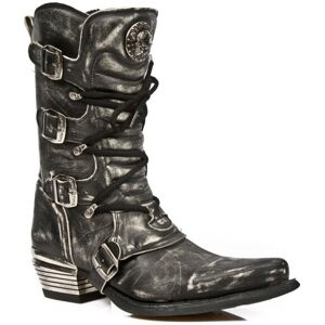 (44) New Rock Men's Grey Dallas Leather Boots M.7993-S3 (44) New Rock Men's Grey Dallas Leather Boots M.7993-S3