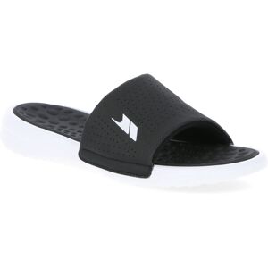 (10, Black / White) Trespass Mens Cushioned Sandals Slide (10, Black / White) Trespass Mens Cushioned Sandals Slide