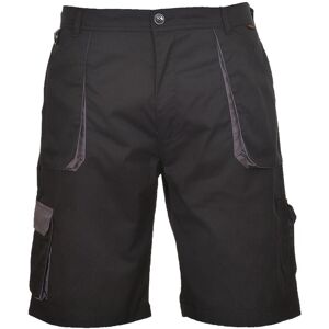 (S R, Black) Portwest Mens Texo Contrast Shorts (S R, Black) Portwest Mens Texo Contrast Shorts
