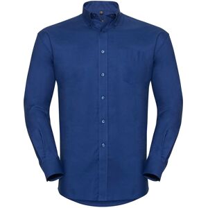 (19.5inch, Bright Royal) Russell Collection Mens Long Sleeve Easy Care Oxford Sh (19.5inch, Bright Royal) Russell Collection Mens Long Sleeve Easy Care Oxford Sh