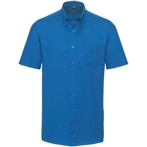 (17.5inch, Oxford Blue) Russell Collection Mens Short Sleeve Easy Care Oxford Sh (17.5inch, Oxford Blue) Russell Collection Mens Short Sleeve Easy Care Oxford Sh
