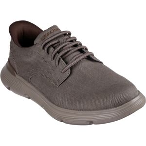 (Brown, 11 (Adults')) Skechers Garza Clive Cotton Men's Dark Taupe Lace-Up Shoes (Brown, 11 (Adults')) Skechers Garza Clive Cotton Men's Dark Taupe Lace-Up Shoes