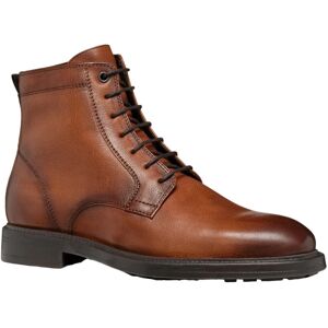 (10.5 UK, Cognac) Geox Mens Tiberio Patent Leather Ankle Lace Up Boots (10.5 UK, Cognac) Geox Mens Tiberio Patent Leather Ankle Lace Up Boots