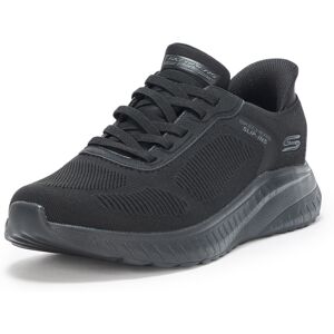 Skechers Men's Hands Free Slip-INS Squad Chaos-Solid Step Sneaker Black/Black Skechers Men's Hands Free Slip-INS Squad Chaos-Solid Step Sneaker Black/Black