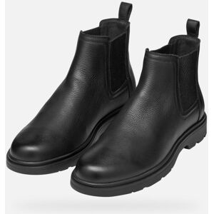 (Black, 10 (Adults')) Geox Spherica EC1 C Tumble Leather Men's Black Boots (Black, 10 (Adults')) Geox Spherica EC1 C Tumble Leather Men's Black Boots