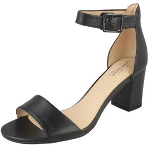 (UK 6.5, Black) Ladies Clarks Heeled Sandals Deva Mae - D Fit (UK 6.5, Black) Ladies Clarks Heeled Sandals Deva Mae - D Fit