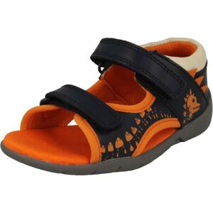 (UK 5 Infant, Navy (Blue)) Boys Clarks Casual Sandals Fudgy Jump - F Fit (UK 5 Infant, Navy (Blue)) Boys Clarks Casual Sandals Fudgy Jump - F Fit