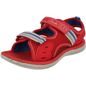 (UK 4 Infant, Red) Boys Clarks Casual Sandals Piranha Boy - F Fit (UK 4 Infant, Red) Boys Clarks Casual Sandals Piranha Boy - F Fit