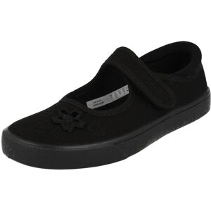 (UK 12.5 Child, Black) Girls Clarks Casual Pumps Hopper Go - G Fit (UK 12.5 Child, Black) Girls Clarks Casual Pumps Hopper Go - G Fit