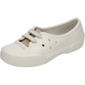 (UK 13-1 Child, Pearl White/Khaki (White)) Girls Crocs Slip On Flats Nahanijunio (UK 13-1 Child, Pearl White/Khaki (White)) Girls Crocs Slip On Flats Nahanijunio