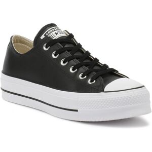 (UK 4) Converse Chuck Taylor All Star Womens Black Lift Clean Ox Trainers (UK 4) Converse Chuck Taylor All Star Womens Black Lift Clean Ox Trainers