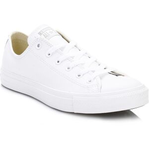 (UK 4) Converse All Star Unisex White Monochrome OX Leather Trainers (UK 4) Converse All Star Unisex White Monochrome OX Leather Trainers
