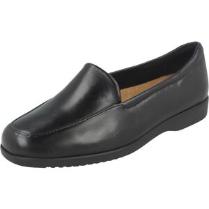 (Black, UK 7.5) Ladies Clarks Flat Loafer Style Shoes Georgia - E Fit (Black, UK 7.5) Ladies Clarks Flat Loafer Style Shoes Georgia - E Fit