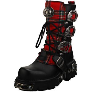(3) New Rock Tartan Reactor Boots Unisex Platform Boots (3) New Rock Tartan Reactor Boots Unisex Platform Boots
