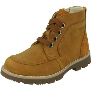 (Tan, UK 9.5 Child) Boys Clarks Casual Ankle Boots Heath Lace (Tan, UK 9.5 Child) Boys Clarks Casual Ankle Boots Heath Lace