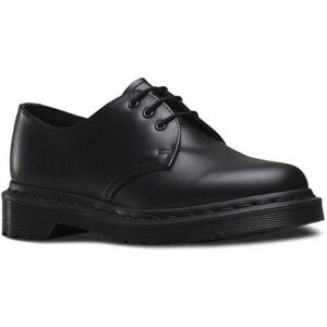Dr Martens (UK 6) DR. MARTENS MONO SMOOTH FLATS WOMEN'S LACE-UP SHOES - BLACK Dr Martens (UK 6) DR. MARTENS MONO SMOOTH FLATS WOMEN'S LACE-UP SHOES - BLACK