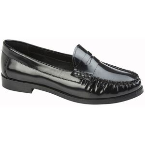 (3) Women CIPRIATA Black Hi-Shine Leather Saddle Loafer Resin Sole (3) Women CIPRIATA Black Hi-Shine Leather Saddle Loafer Resin Sole