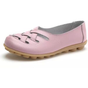 Unbranded (Pink, 7) Women Ladies Slip On Leather Comfy Work Summer Casual Loafers Shoes Si Unbranded (Pink, 7) Women Ladies Slip On Leather Comfy Work Summer Casual Loafers Shoes Si