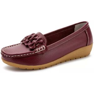 Unbranded (Wine Red, 4) Women's Ladies Moccasins Pumps Comfy Soft Flats Loafer Leather Cas Unbranded (Wine Red, 4) Women's Ladies Moccasins Pumps Comfy Soft Flats Loafer Leather Cas