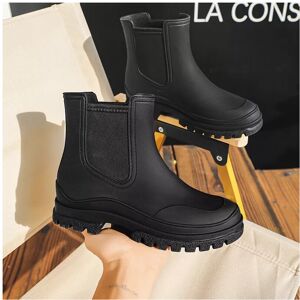 Unbranded (Black, UK 6.5) New Womens Ankle Wellies Wellington Rain Boots Waterproof Outdoo Unbranded (Black, UK 6.5) New Womens Ankle Wellies Wellington Rain Boots Waterproof Outdoo