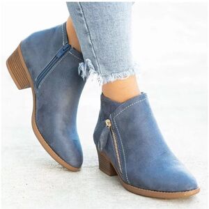 Unbranded (Blue, UK 7.5 / EU 42 / US 9.5) Ankle Chelsea Boots Shoes Ladies Faux Suede Casu Unbranded (Blue, UK 7.5 / EU 42 / US 9.5) Ankle Chelsea Boots Shoes Ladies Faux Suede Casu
