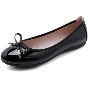 Unbranded (Patent Leather Black, UK Size 2.5=Tag Size 34) Ladies Flats Slip-Ons Casual Sho Unbranded (Patent Leather Black, UK Size 2.5=Tag Size 34) Ladies Flats Slip-Ons Casual Sho