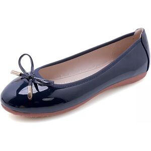 Unbranded (Patent Leather Royal Blue, UK Size 5=Tag Size 38) Ladies Flats Slip-Ons Casual Unbranded (Patent Leather Royal Blue, UK Size 5=Tag Size 38) Ladies Flats Slip-Ons Casual