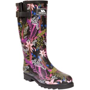 (4 UK, Black/Green Print) Trespass Womens/Ladies Elena Floral Wellington Boots (4 UK, Black/Green Print) Trespass Womens/Ladies Elena Floral Wellington Boots