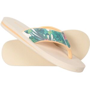 (4 UK, Beige/Green) Animal Womens/Ladies Swish Floral Recycled Flip Flops (4 UK, Beige/Green) Animal Womens/Ladies Swish Floral Recycled Flip Flops