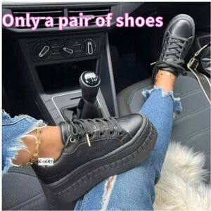 Unbranded (Black, 39?Foot Length24.5cm/9.8in) Ladies Shoes Thick Soled Chunky Pumps Traine Unbranded (Black, 39?Foot Length24.5cm/9.8in) Ladies Shoes Thick Soled Chunky Pumps Traine