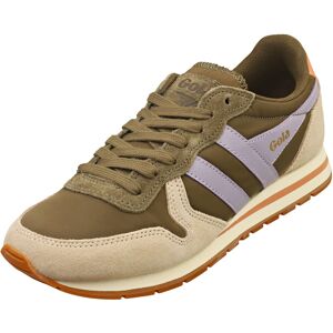 (6) Gola Daytona Chute Womens Fashion Trainers in Khaki Bone Lavender (6) Gola Daytona Chute Womens Fashion Trainers in Khaki Bone Lavender