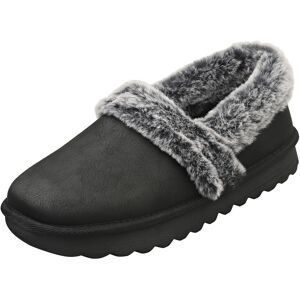 (8) Skechers Cozy Up Womens Slip On Shoes in Black (8) Skechers Cozy Up Womens Slip On Shoes in Black