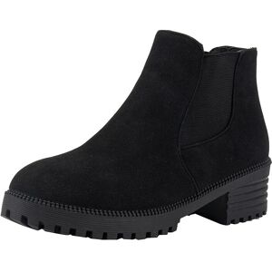 Unbranded (Black, 39) Plush Modern Womens Suede Slipon Boots With Robust Round Toe For Cas Unbranded (Black, 39) Plush Modern Womens Suede Slipon Boots With Robust Round Toe For Cas