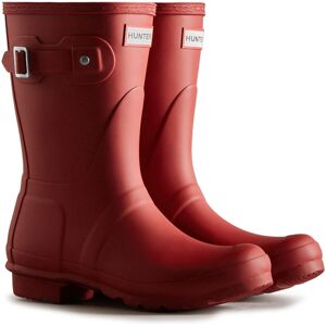 (Red, 8 (Adults')) Hunter Original Short Rubber Women's RED Wellington Boots (Red, 8 (Adults')) Hunter Original Short Rubber Women's RED Wellington Boots